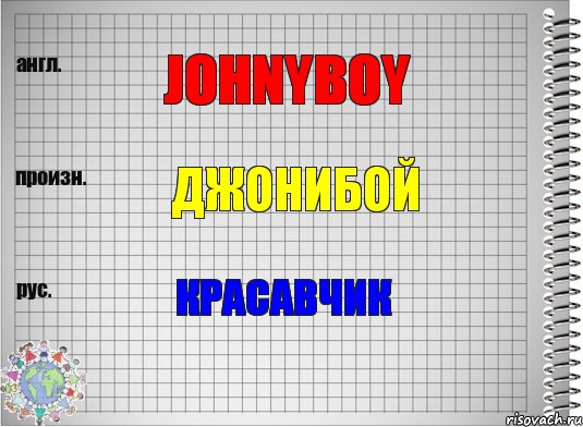 Johnyboy Джонибой Красавчик, Комикс  Перевод с английского