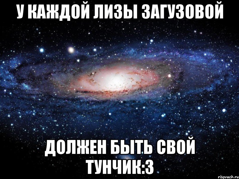 у каждой лизы загузовой должен быть свой тунчик:з, Мем Вселенная