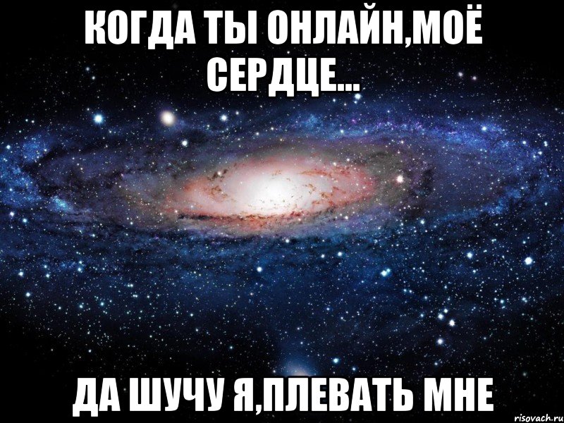 Когда ты онлайн,моё сердце... Да шучу я,плевать мне, Мем Вселенная