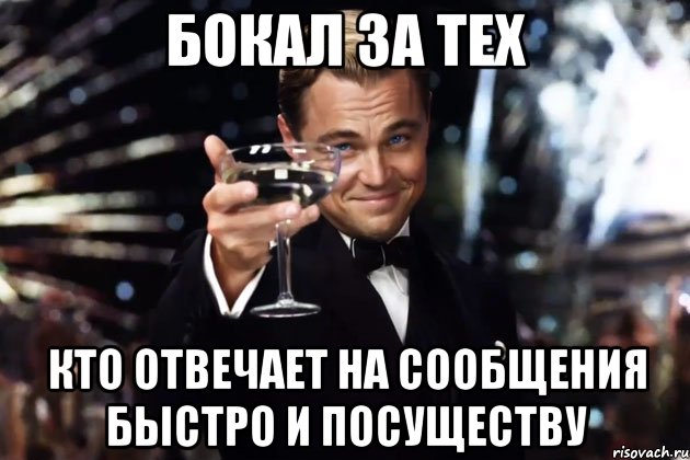 Бокал за тех кто отвечает на сообщения быстро и посуществу, Мем Великий Гэтсби (бокал за тех)