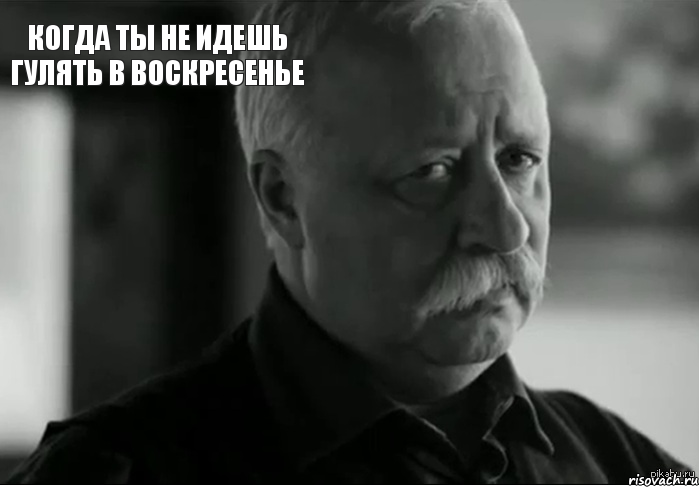  когда ты не идешь гулять в воскресенье, Мем Не расстраивай Леонида Аркадьевича