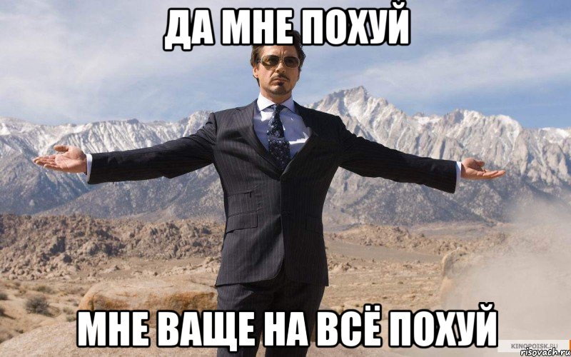 Да мне похуй Мне ваще на всё похуй, Мем железный человек