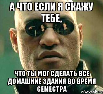 А что если я скажу тебе, что ты мог сделать все домашние здания во время семестра