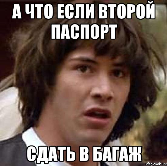 а что если второй паспорт сдать в багаж, Мем А что если (Киану Ривз)