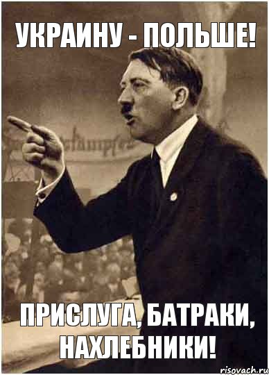 Украину - Польше! прислуга, батраки, нахлебники!, Комикс Адик