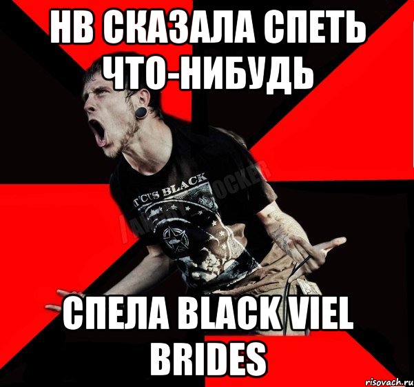 НВ сказала спеть что-нибудь спела Black Viel Brides, Мем Агрессивный рокер