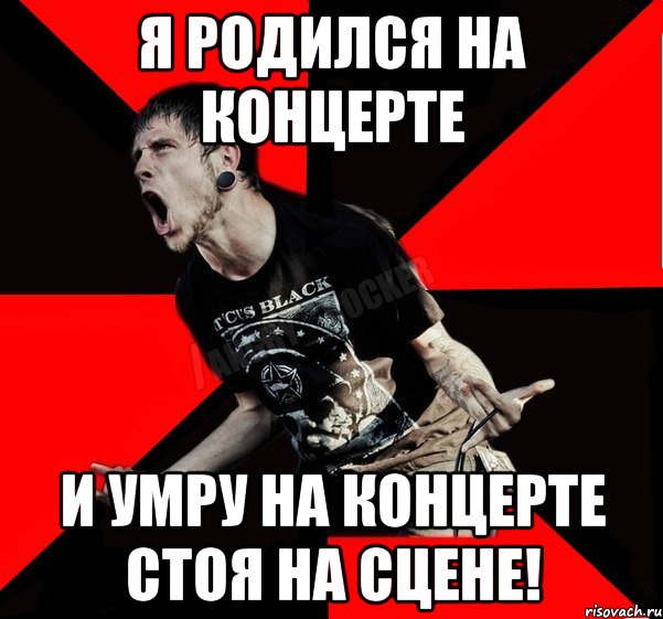 Я родился на концерте и умру на концерте стоя на сцене!, Мем Агрессивный рокер