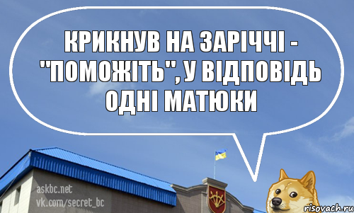 крикнув на заріччі - "поможіть", у відповідь одні матюки, Комикс askbc