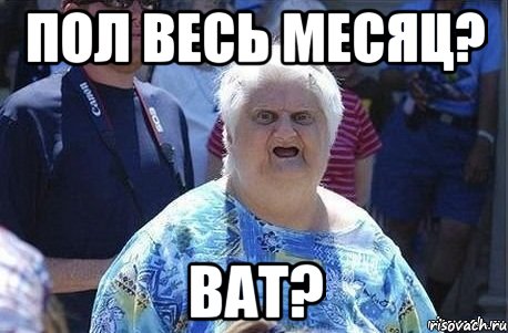 пол весь месяц? ват?, Мем Шта (Бабка wat)