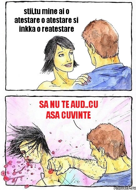 stii,tu mine ai o atestare o atestare si inkka o reatestare sa nu te aud..cu asa cuvinte, Комикс Бей бабу по ебалу