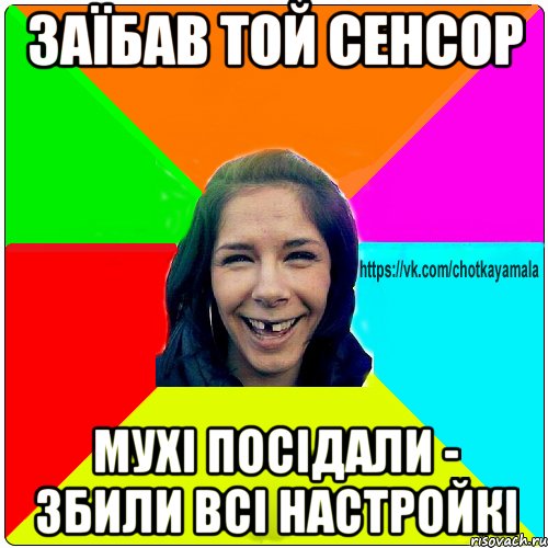 заїбав той сенсор мухі посідали - збили всі настройкі, Мем Чотка мала