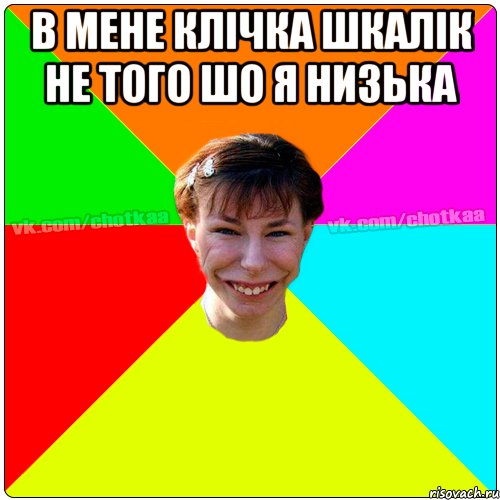 В МЕНЕ КЛІЧКА ШКАЛІК НЕ ТОГО ШО Я НИЗЬКА 