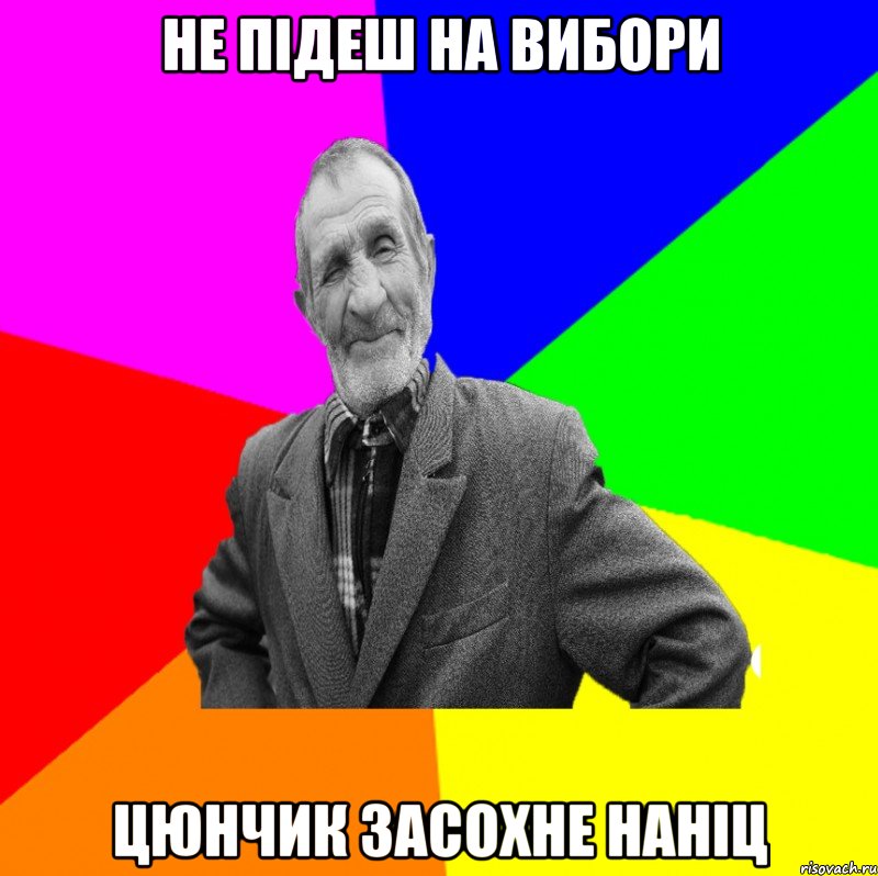 Не підеш на вибори цюнчик засохне наніц, Мем ДЕД