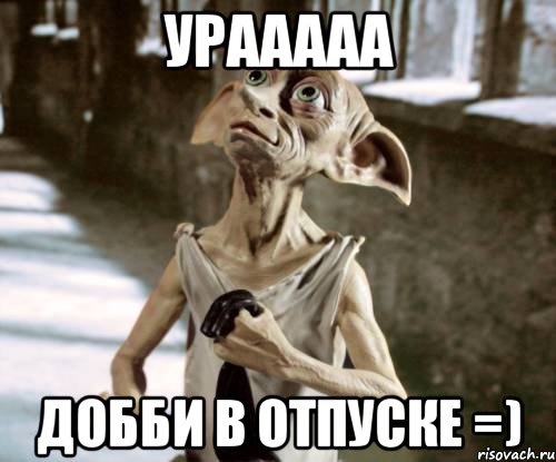 Урааааа Добби в Отпуске =)