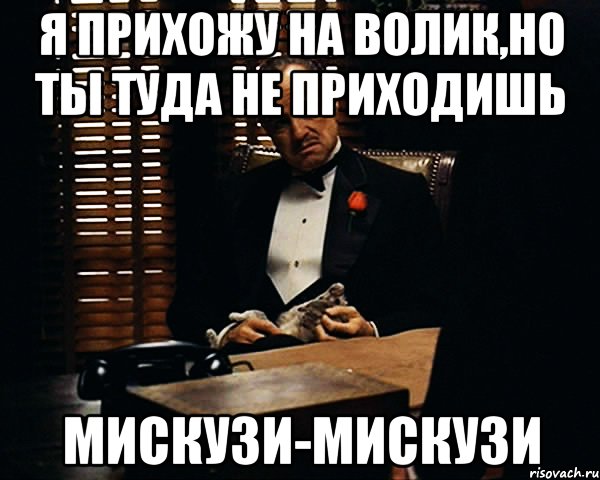 я прихожу на волик,но ты туда не приходишь мискузи-мискузи, Мем Дон Вито Корлеоне