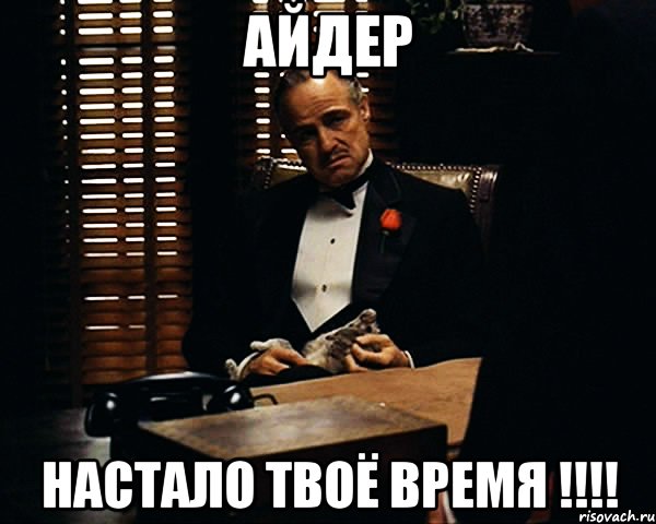 Айдер Настало ТВОЁ ВРЕМЯ !!!!, Мем Дон Вито Корлеоне