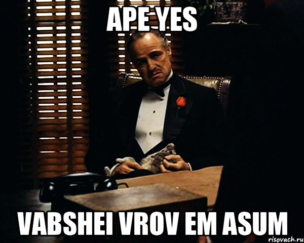 ape yes vabshei vrov em asum, Мем Дон Вито Корлеоне