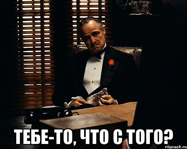  Тебе-то, что с того?