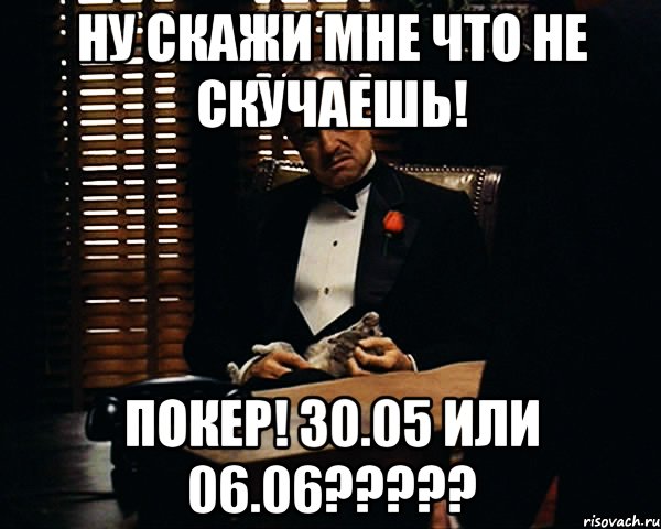 Ну скажи мне что не скучаешь! Покер! 30.05 или 06.06?????, Мем Дон Вито Корлеоне