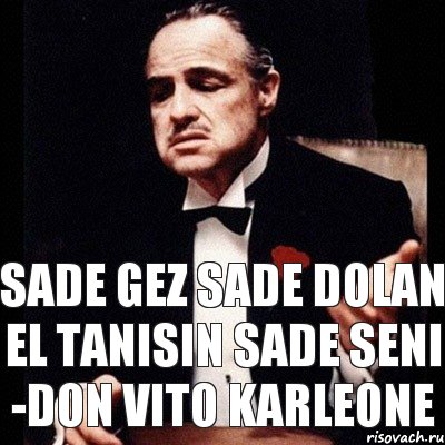 Sade gez sade dolan el tanisin sade seni -Don Vito Karleone, Комикс Дон Вито Корлеоне 1