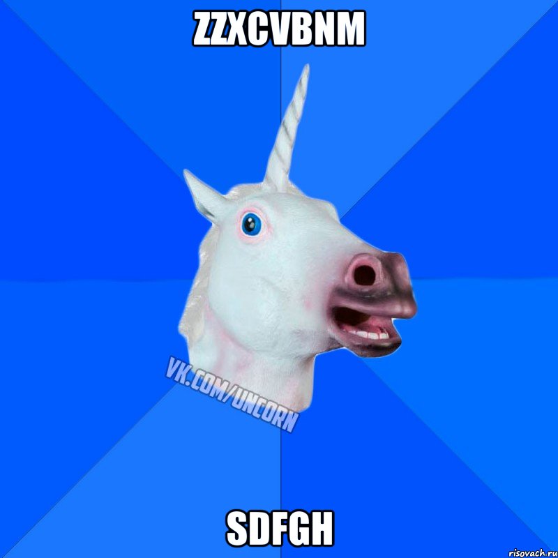 zzxcvbnm sdfgh, Мем Единорог