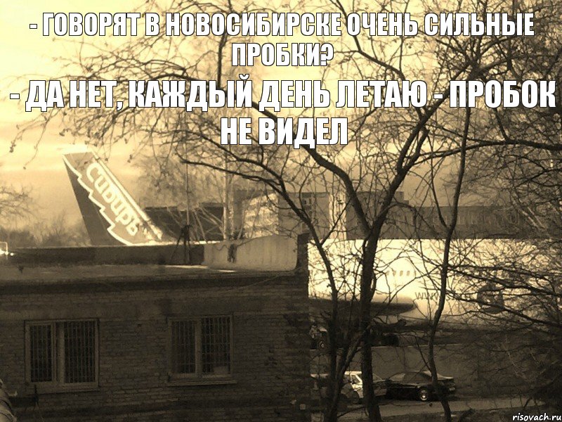 - ГОВОРЯТ В НОВОСИБИРСКЕ ОЧЕНЬ СИЛЬНЫЕ ПРОБКИ? - ДА НЕТ, КАЖДЫЙ ДЕНЬ ЛЕТАЮ - ПРОБОК НЕ ВИДЕЛ, Комикс это новосибирск