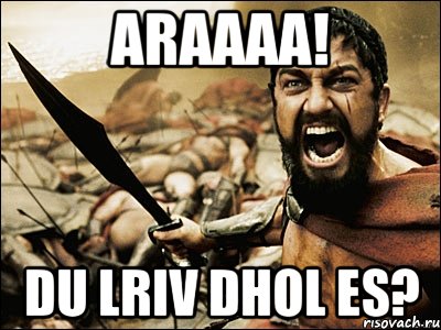 araaaa! du lriv dhol es?, Мем Это Спарта