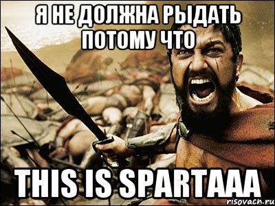 Я нЕ ДОЛЖНА РЫДАТЬ ПОТОМУ ЧТО THIS IS SPARTAAA, Мем Это Спарта