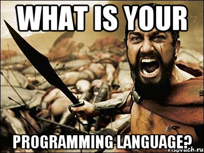 What is your programming language?, Мем Это Спарта