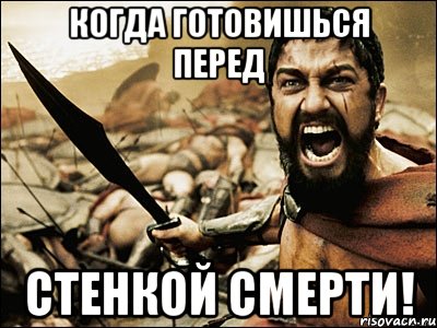 когда готовишься перед стенкой смерти!, Мем Это Спарта