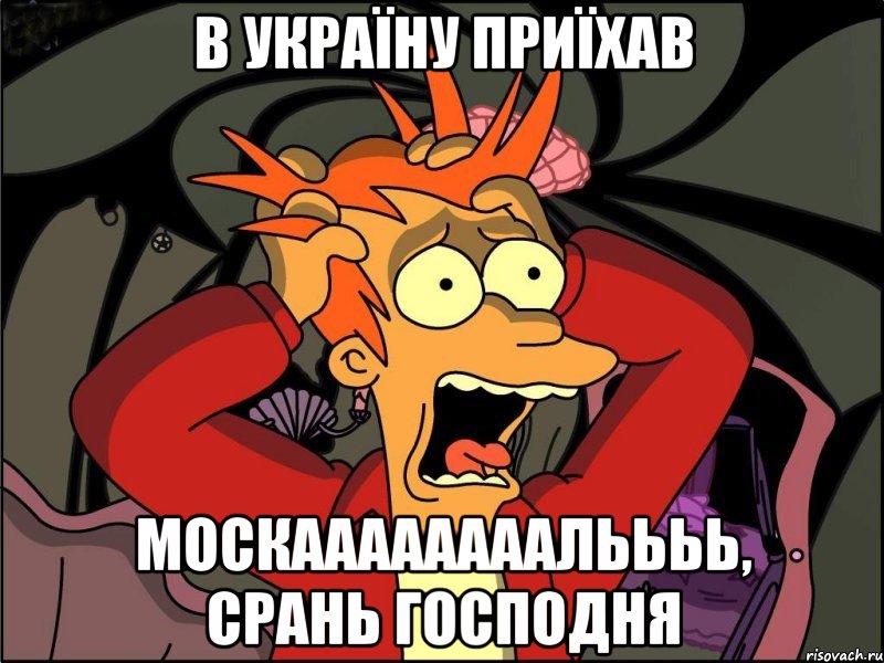 в україну приїхав Москаааааааальььь, срань Господня, Мем Фрай в панике