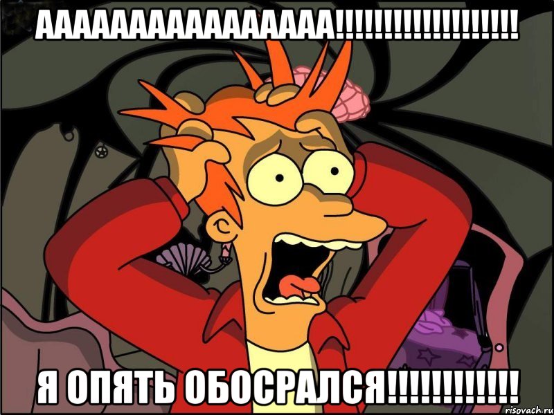 АААААААААААААААА!!!!!!!!!!!!!!!!!!! Я ОПЯТЬ ОБОСРАЛСЯ!!!!!!!!!!!!, Мем Фрай в панике