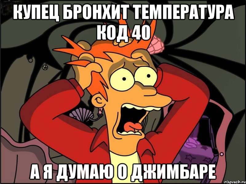 Купец бронхит температура код 40 а я думаю о джимбаре, Мем Фрай в панике