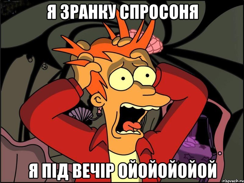 я зранку спросоня я під вечір ойойойойой, Мем Фрай в панике