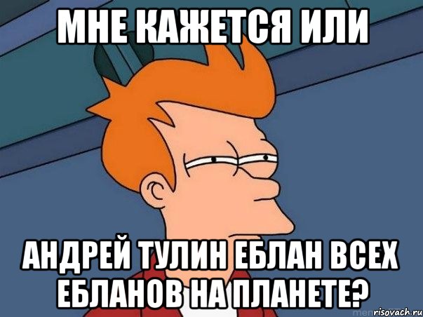 Мне кажется или Андрей Тулин еблан всех ебланов на планете?, Мем  Фрай (мне кажется или)