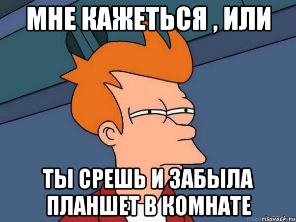 Мне кажеться , или Ты срешь и забыла планшет в комнате, Мем  Фрай (мне кажется или)