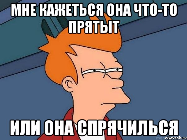 мне кажеться она что-то прятыт или она спрячилься, Мем  Фрай (мне кажется или)