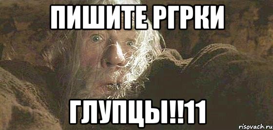 ПИШИТЕ РГРКИ ГЛУПЦЫ!!11