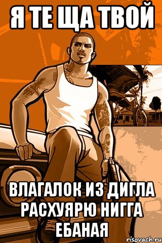 я те ща твой влагалок из дигла расхуярю нигга ебаная, Мем GTA