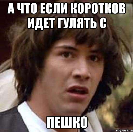 А что если Коротков идет гулять с ПЕШКО, Мем А что если (Киану Ривз)