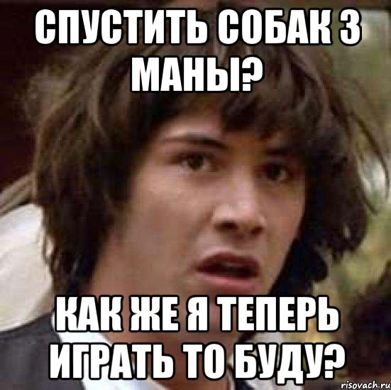 Спустить собак 3 маны? Как же я теперь играть то буду?, Мем А что если (Киану Ривз)