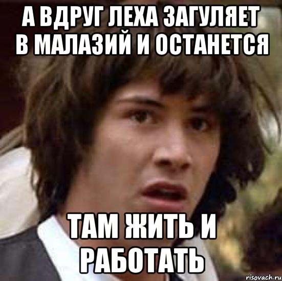 а вдруг леха загуляет в малазий и останется там жить и работать, Мем А что если (Киану Ривз)