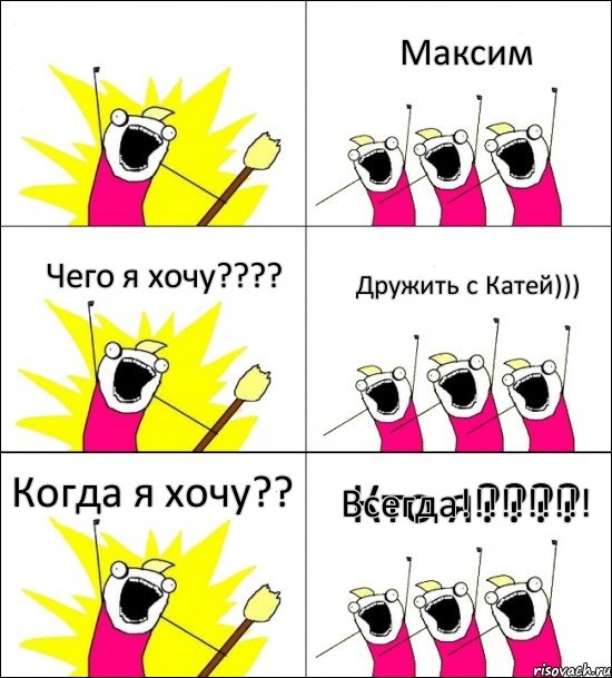 Кто я???? Максим Чего я хочу???? Дружить с Катей))) Когда я хочу?? Всегда!!!!!!!!!!, Комикс кто мы