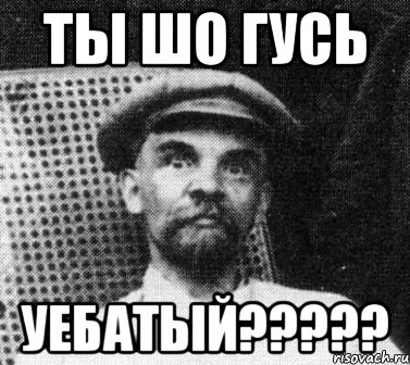 ТЫ ШО ГУСЬ УЕБАТЫЙ?????, Мем   Ленин удивлен