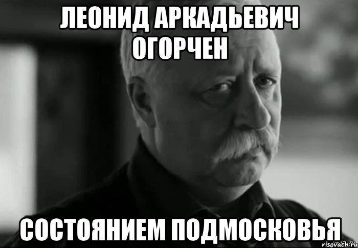 Леонид Аркадьевич огорчен состоянием Подмосковья, Мем Не расстраивай Леонида Аркадьевича