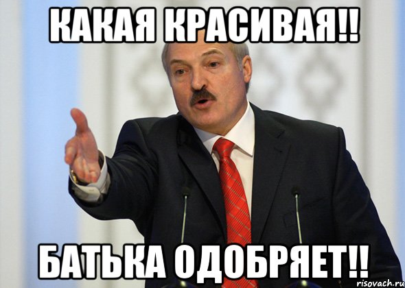 Какая Красивая!! Батька одобряет!!, Мем лукашенко