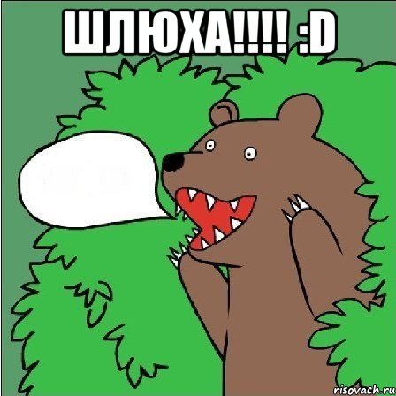 ШЛЮХА!!!! :D , Мем Медведь-шлюха