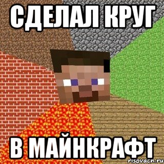 Сделал круг в МАЙНКРАФТ, Мем Миникрафтер