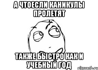 А чтоесли каникулы пролетят также быстро как и учебный год, Мем Мне кажется или