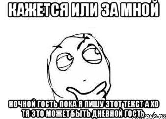 кажется или за мной ночной гость пока я пишу этот текст а хо тя это может быть дневной гость, Мем Мне кажется или